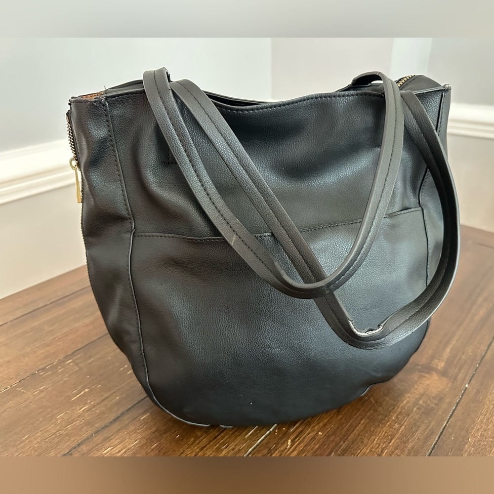 Anthropologie faux leather tote bag - Picture 12 of 16
